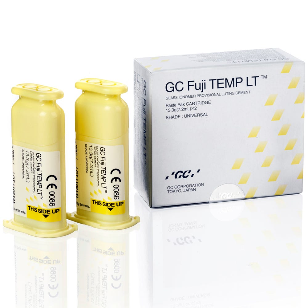 GC 014384 Fuji Temp LT Glass Ionomer Cement Automix 2/Pk 004253 GC 014384 Fuji Temp LT Glass Ionomer Cement Automix 2/Pk 004253